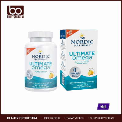 Picture of Nordic Naturals Ultimate Omega Lemon Flavor 1280 mg Omega-3 High-Potency Omega-3 Fish Oil - 90 Soft Gels