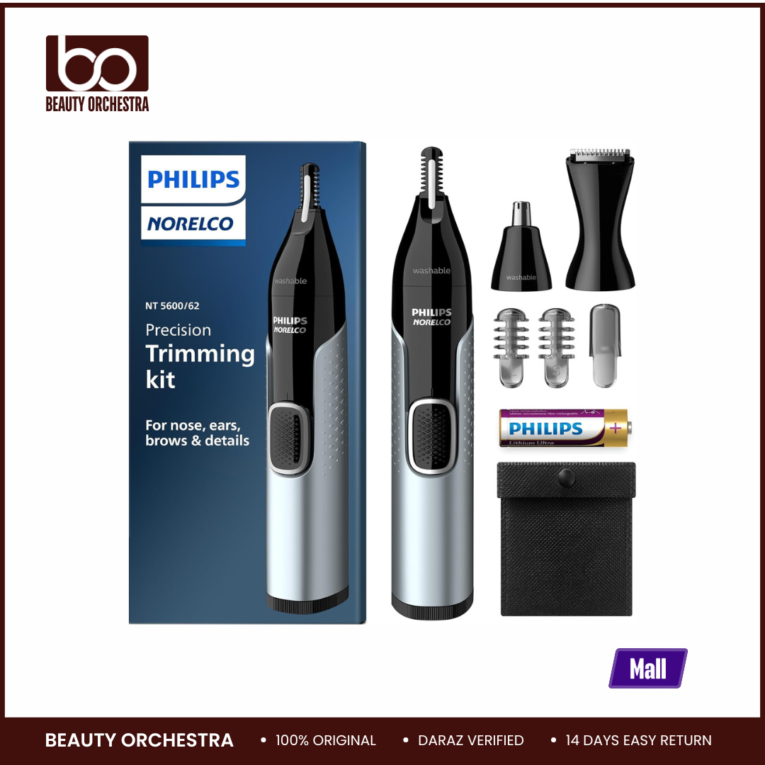 Picture of Norelco Philips Nose Trimmer 5000 for Nose, Ears, Eyebrows Trimming Kit