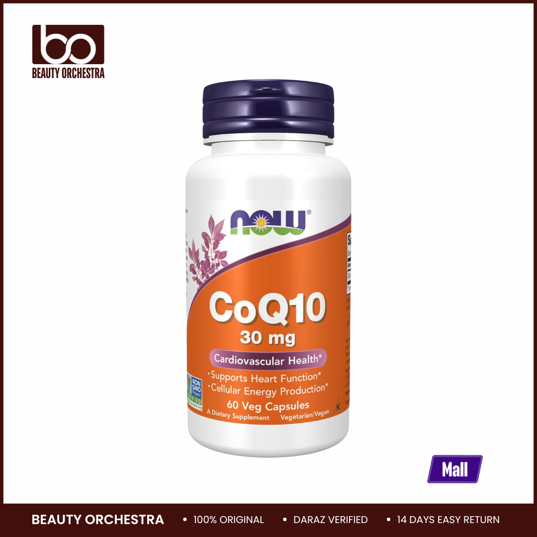 Picture of NOW CoQ10 30 mg Pharmaceutical Grade 60 Veg Capsules