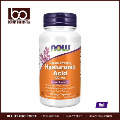 Picture of NOW Double Strength Hyaluronic Acid 100 mg - 60 Veg Capsules