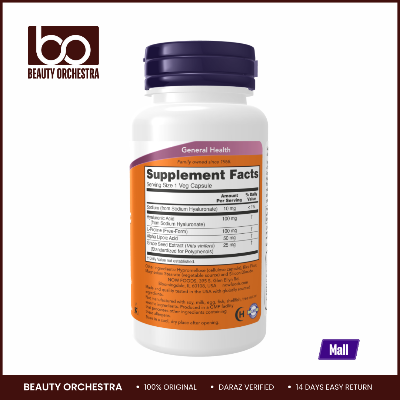 Picture of NOW Double Strength Hyaluronic Acid 100 mg - 60 Veg Capsules
