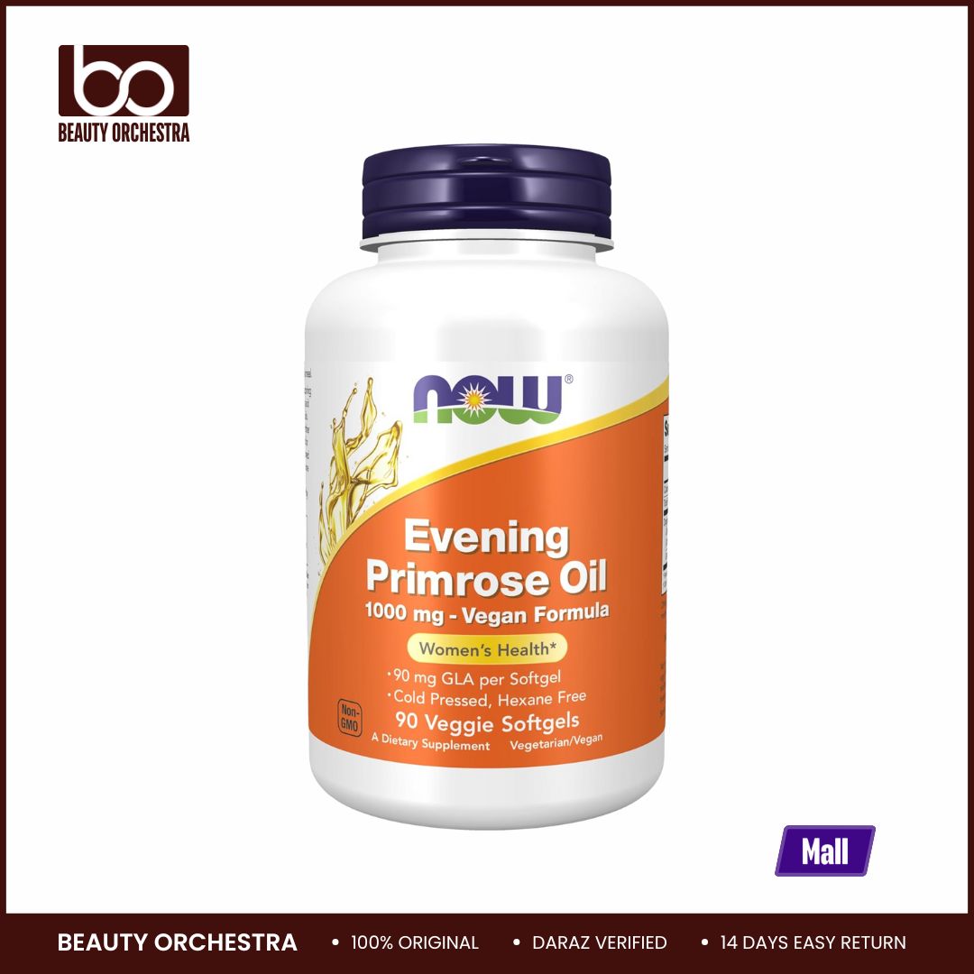 Picture of NOW Evening Primrose Oil 1000 mg Vegan Formula 90 Veg Softgels