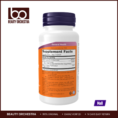 Picture of NOW Extra Strength Alpha Lipoic Acid 600 mg - 60 Veg Capsules