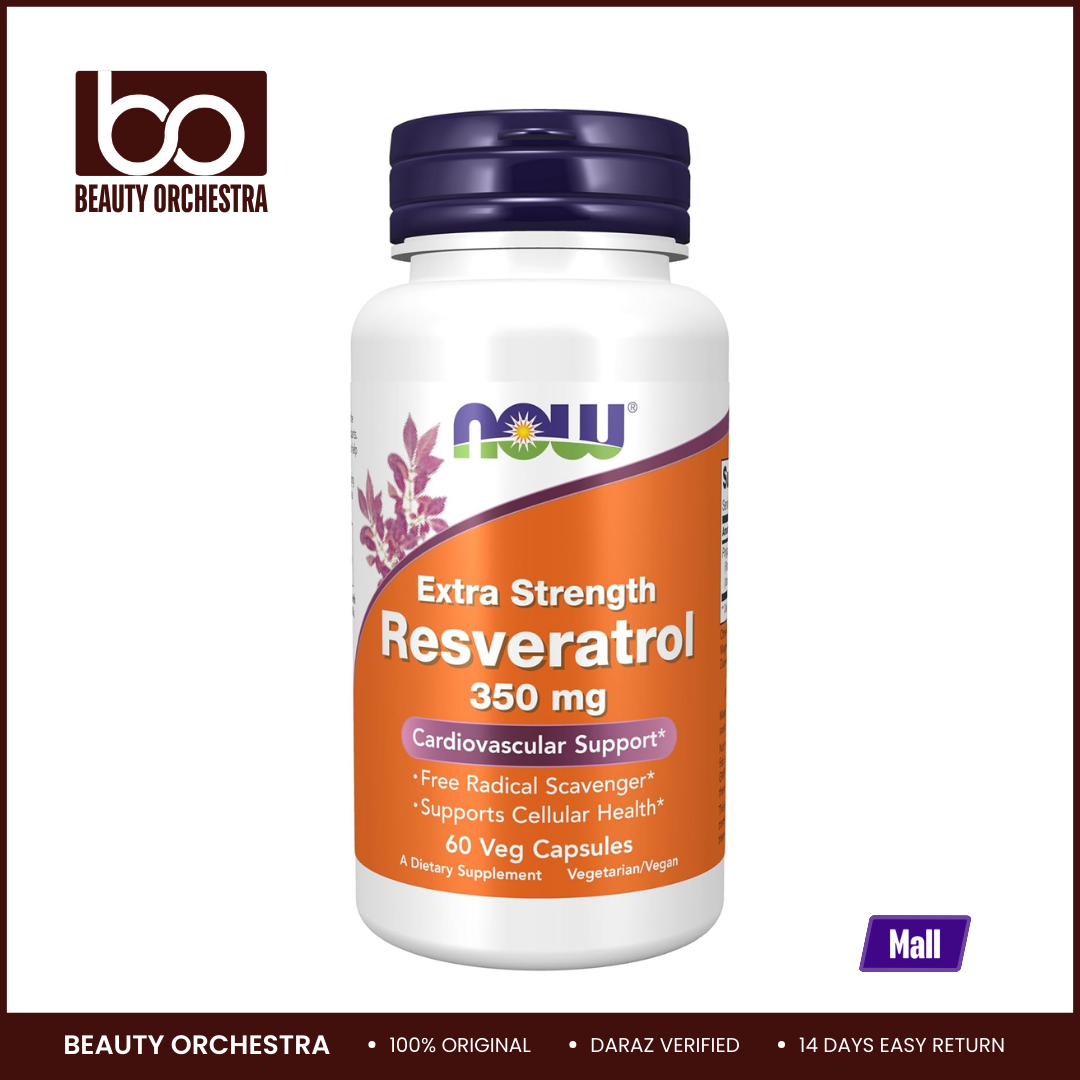 Picture of NOW Extra Strength Resveratrol 350mg - 60 Veg Capsules