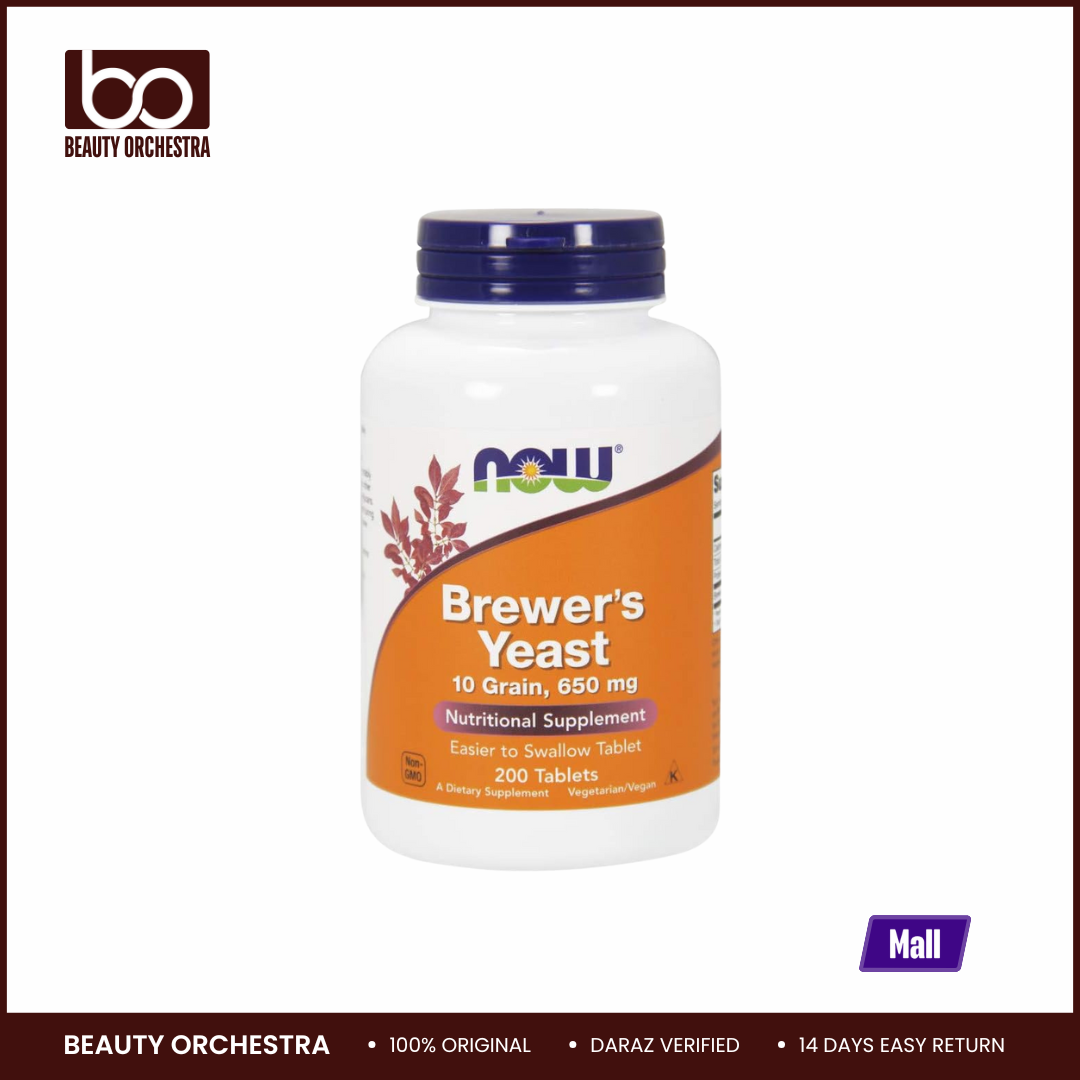 Picture of NOW Foods Brewer's Yeast Supplement 650mg 200 Tablets per Bottle Nutritional Supplement