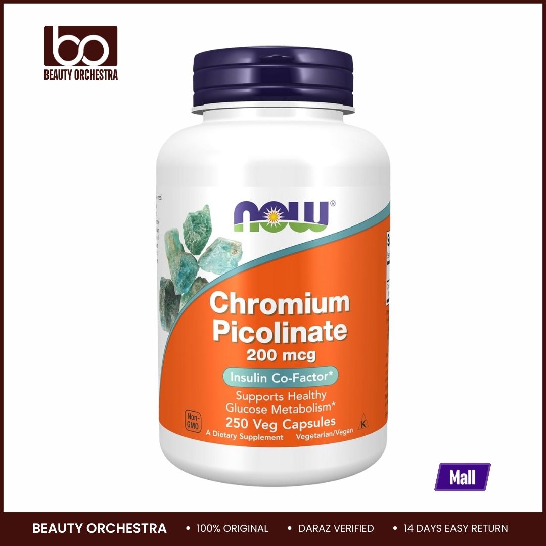 Picture of NOW Foods Chromium Picolinate 200 mcg 250 Veg Capsules