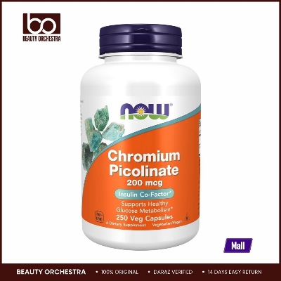 Picture of NOW Foods Chromium Picolinate 200 mcg 250 Veg Capsules