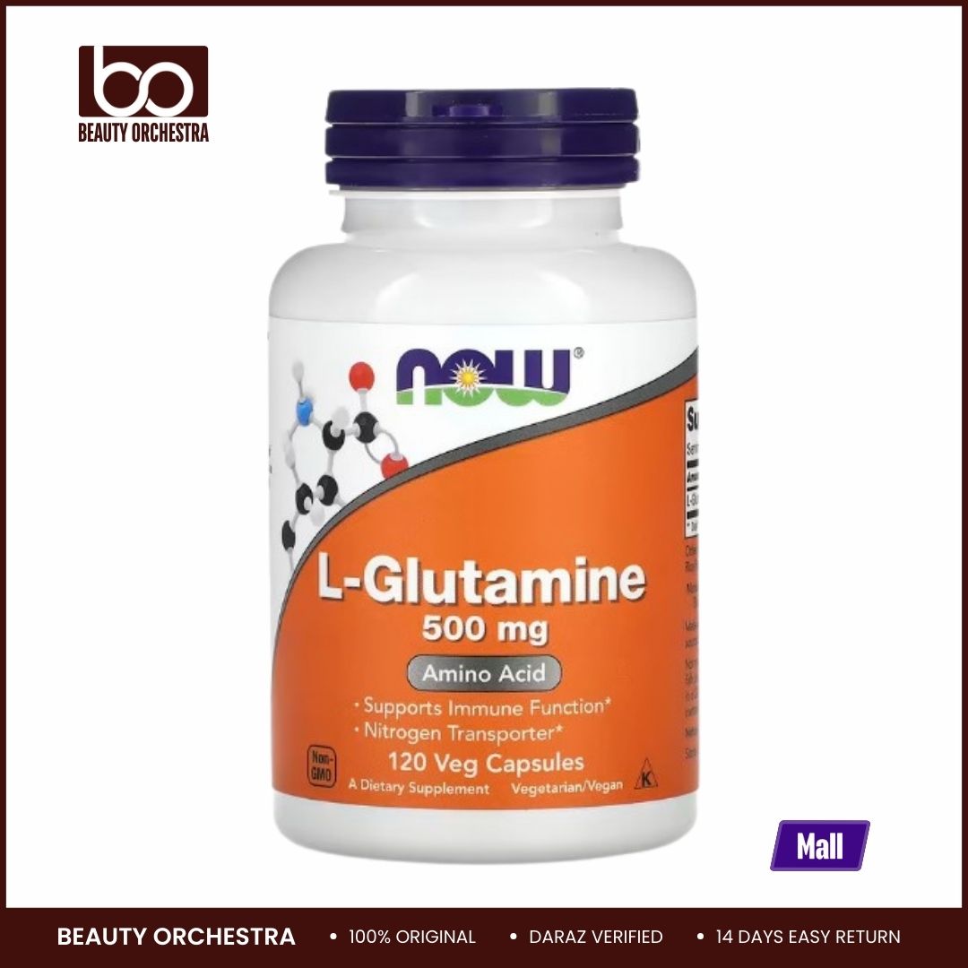 Picture of NOW Foods L-Glutamine 500 mg 120 Veg Capsules