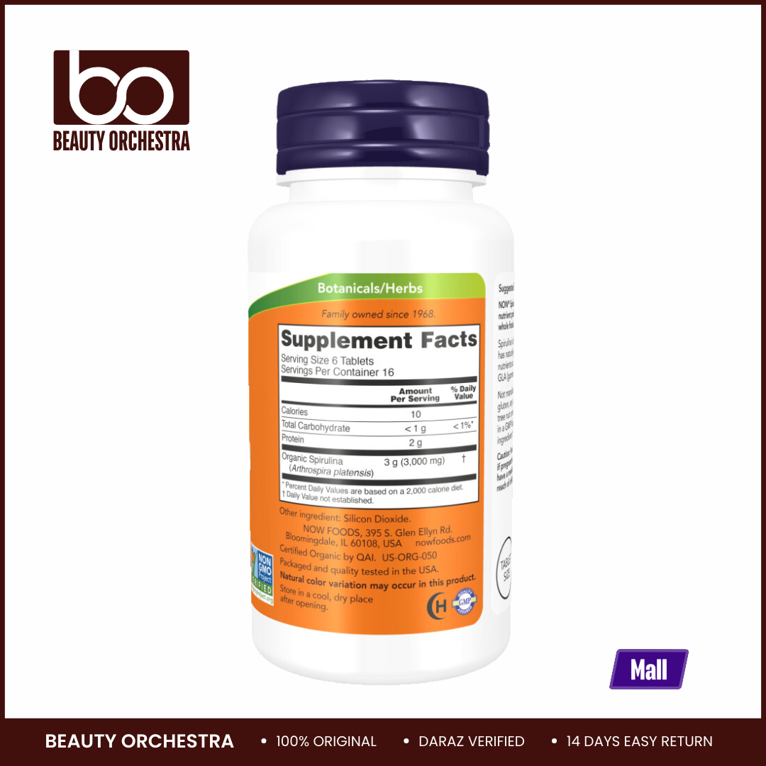 Picture of Now Foods Spirulina 500 mg - 100 Tablets