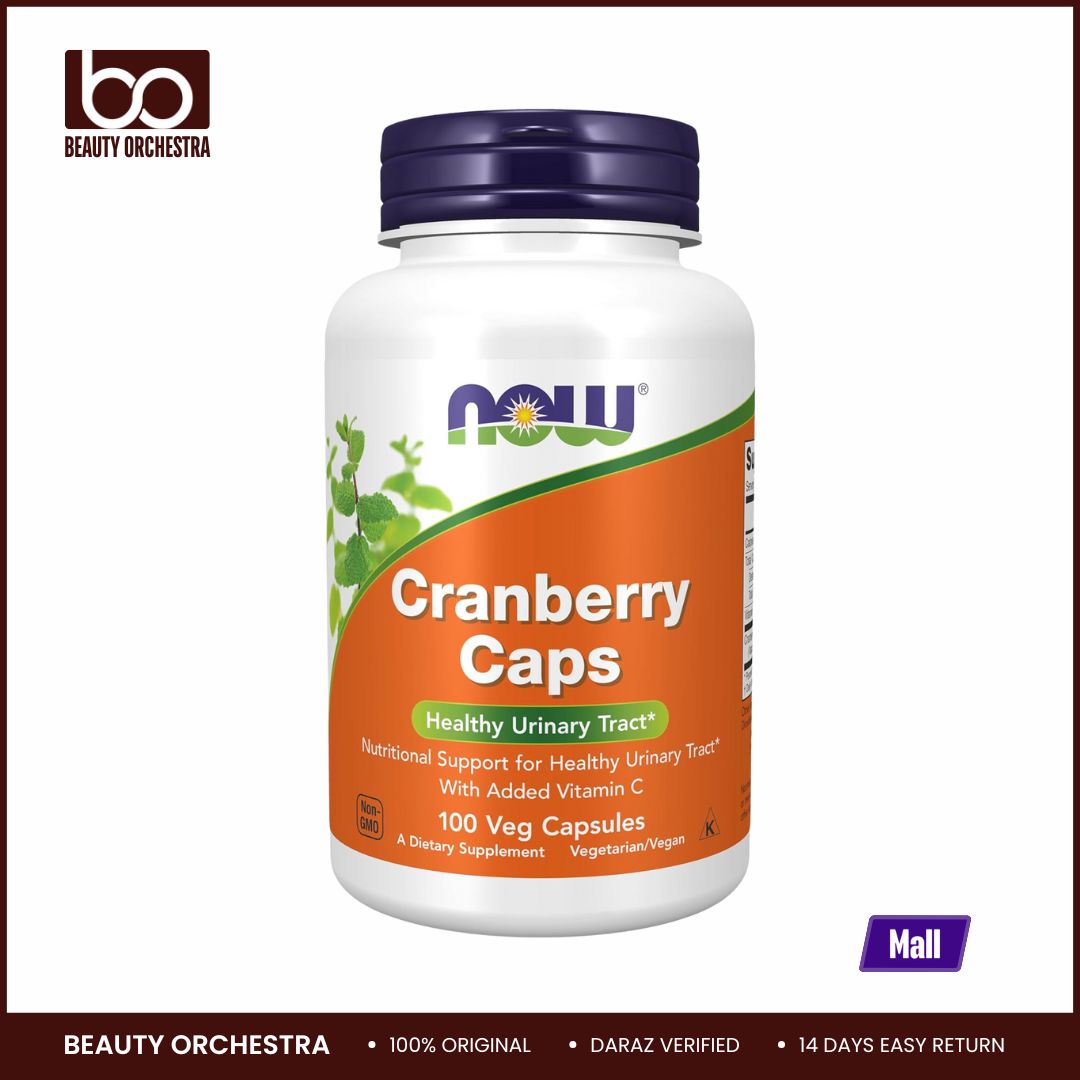 Picture of NOW Foods Supplements Cranberry Caps with Added Vitamin C 100 Veg Capsules