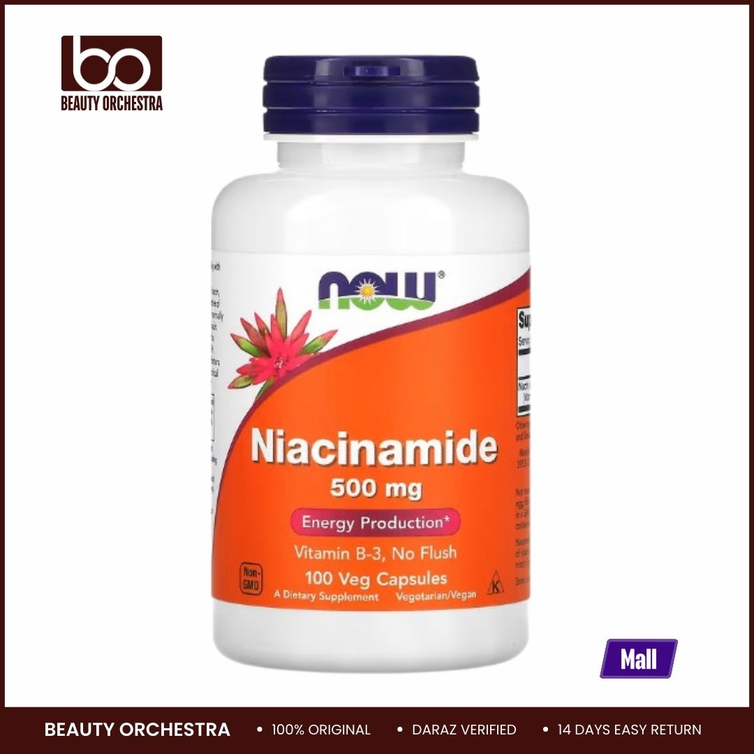 Picture of NOW Foods, Niacinamide, 500 mg, 100 Veg Capsules