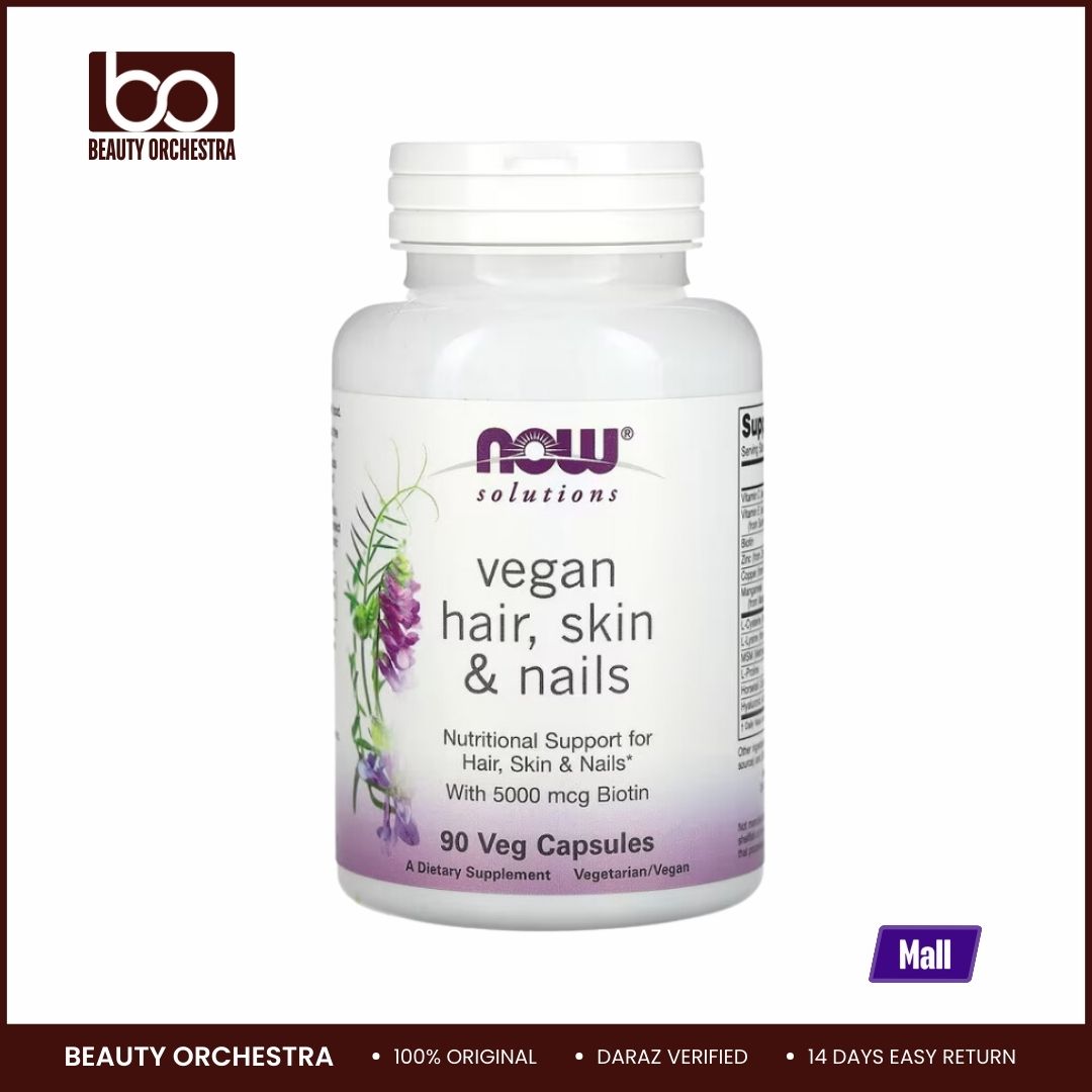 Picture of NOW Foods, Solutions, Vegan Hair, Skin & Nails, 90 Veg Capsules