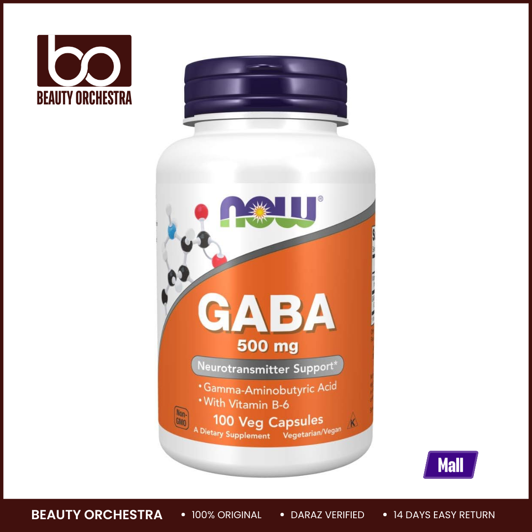 Picture of NOW GABA 500 mg - 100 Capsules