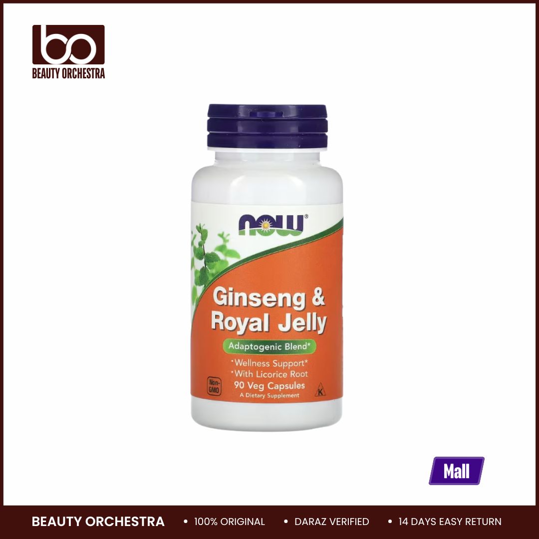 Picture of NOW Ginseng & Royal Jelly 90 Veg Capsules