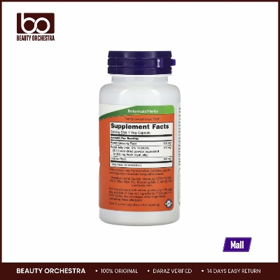 Picture of NOW Ginseng & Royal Jelly 90 Veg Capsules