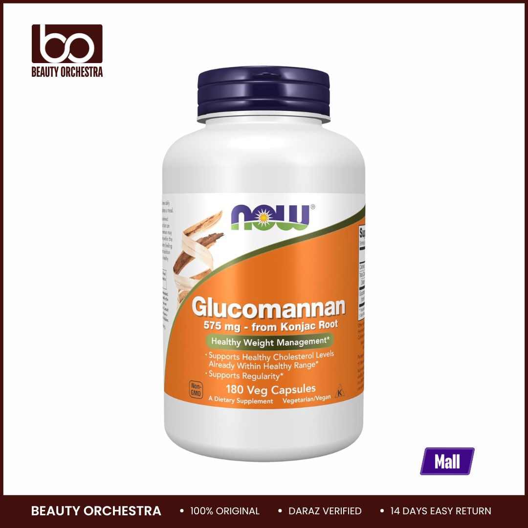 Picture of NOW Glucomannan 575 mg Supports Regularity 180 Veg Capsules