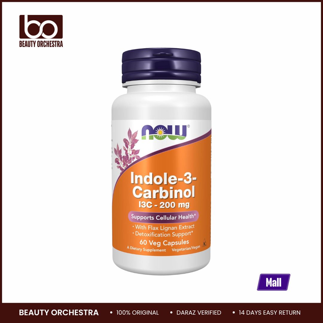 Picture of NOW Indole-3-Carbinol 200 mg with Flax Lignan Extract 60 Veg Capsules