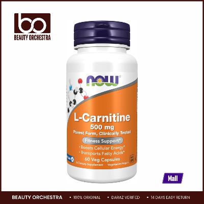 Picture of NOW L-Carnitine 500 Mg 60 Veg Capsules Supplement