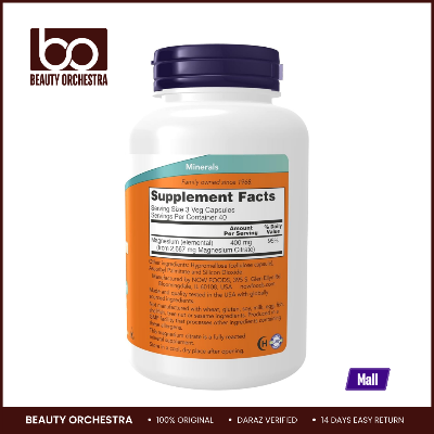 Picture of NOW Magnesium Citrate - 120 Veg Capsules