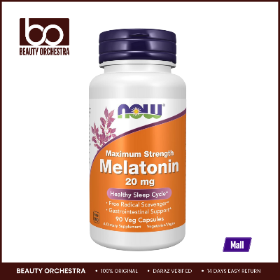 Picture of NOW Melatonin Maximum Strength 20 mg - 90 Veg Capsules