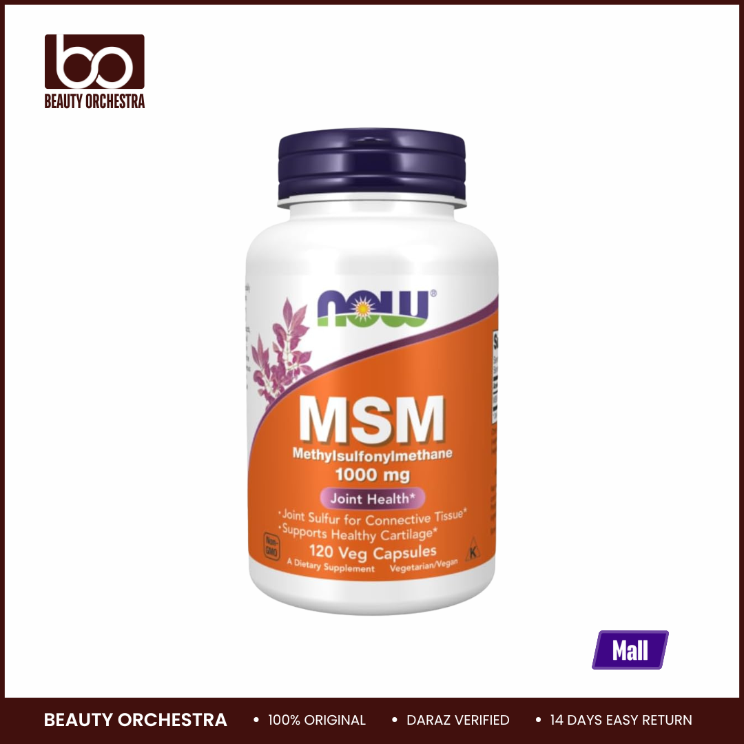 Picture of Now MSM Methylsulfonylmethane 1000mg 120 Capsules