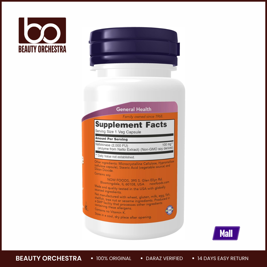 Picture of NOW Nattokinase 100mg - 60 Capsules