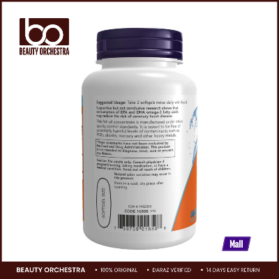 Picture of NOW Omega-3 Fish Oil - 100 Softgels (Best Omega 3 supplement from USA)