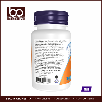 Picture of NOW Omega-3 Fish Oil - 30 Softgels (USA Made Omega 3 Fish Oil for Healthy Heart Support)