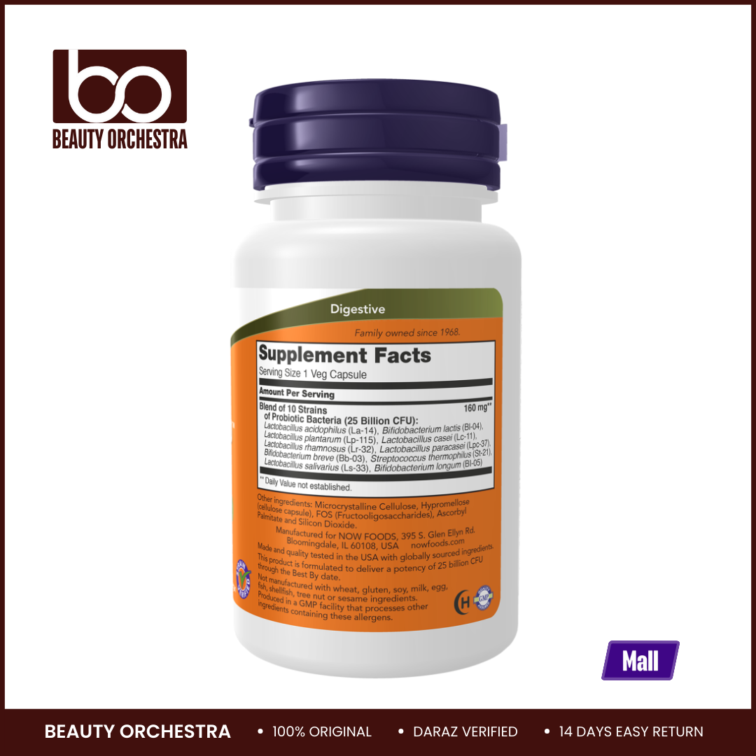 Picture of NOW Probiotic-10™ 25 Billion - 50 Veg Capsules
