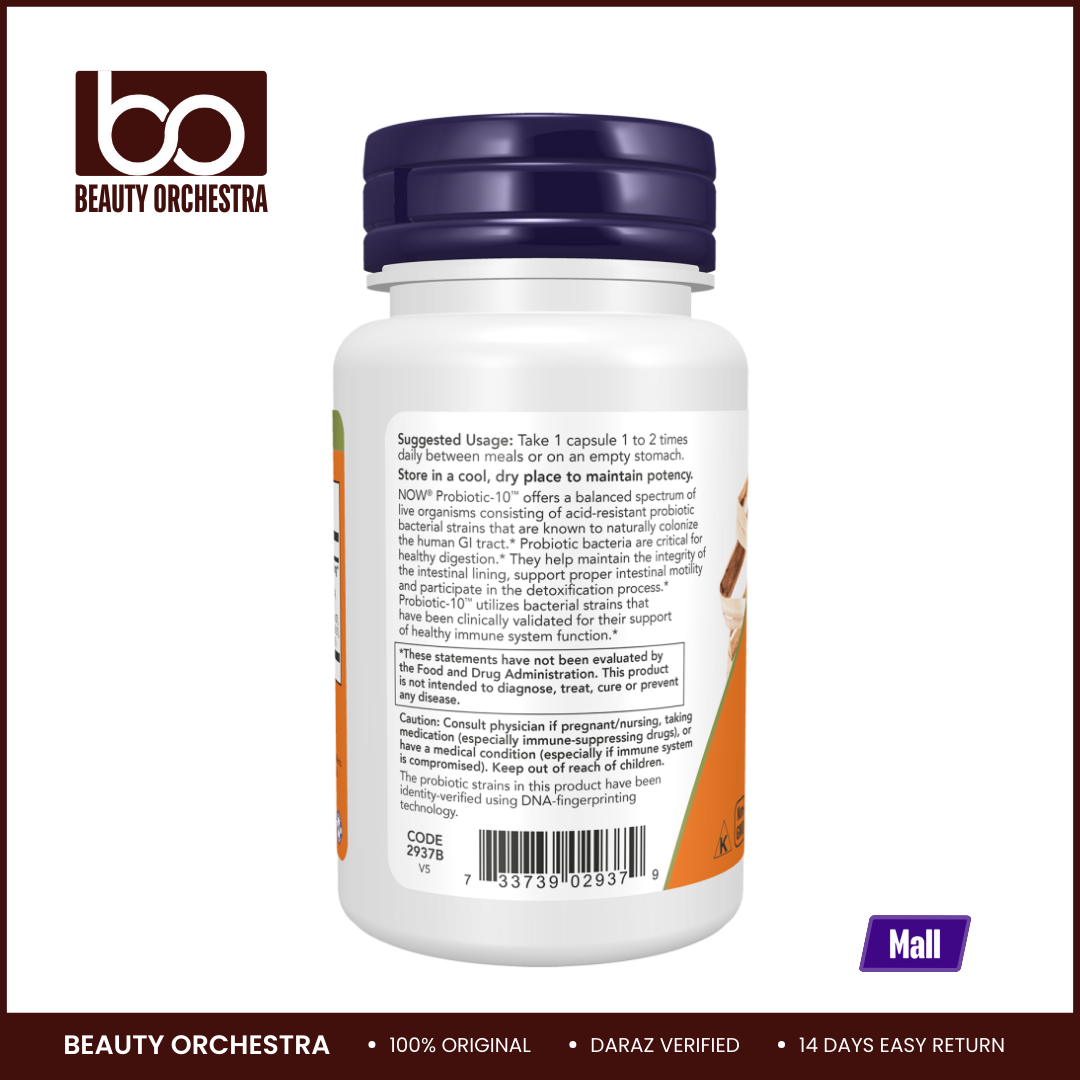 Picture of NOW Probiotic-10™ 25 Billion - 50 Veg Capsules