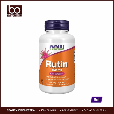 Picture of NOW Rutin 450 mg Free Radical Scavenger Cell Defense 100 Veg Capsules