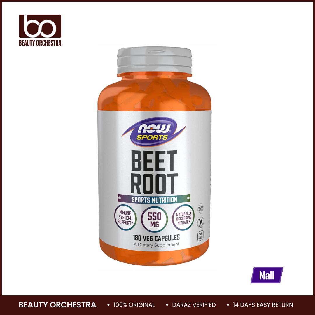 Picture of NOW Sports Beet Root Sports Nutrition Immune System Support 550 MG Naturally Occurring Nitrates 180 Veg Capsules