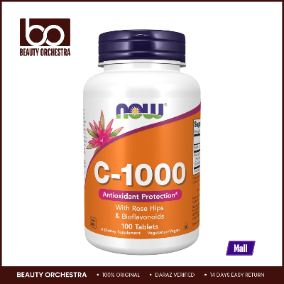 Picture of NOW Vitamin C 1000 With Rosehips & Bioflavonoids  - 100 Tablets