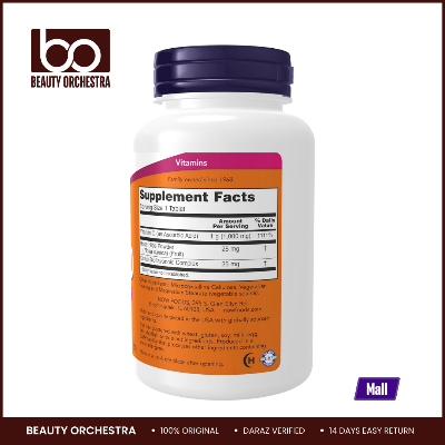 Picture of NOW Vitamin C 1000 With Rosehips & Bioflavonoids  - 100 Tablets
