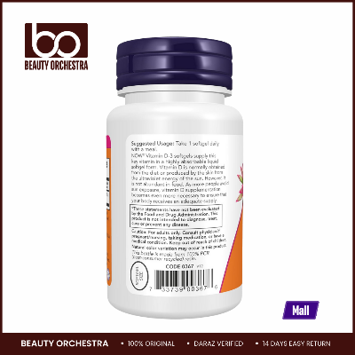 Picture of NOW Vitamin D3 2000 IU - 120 Capsules