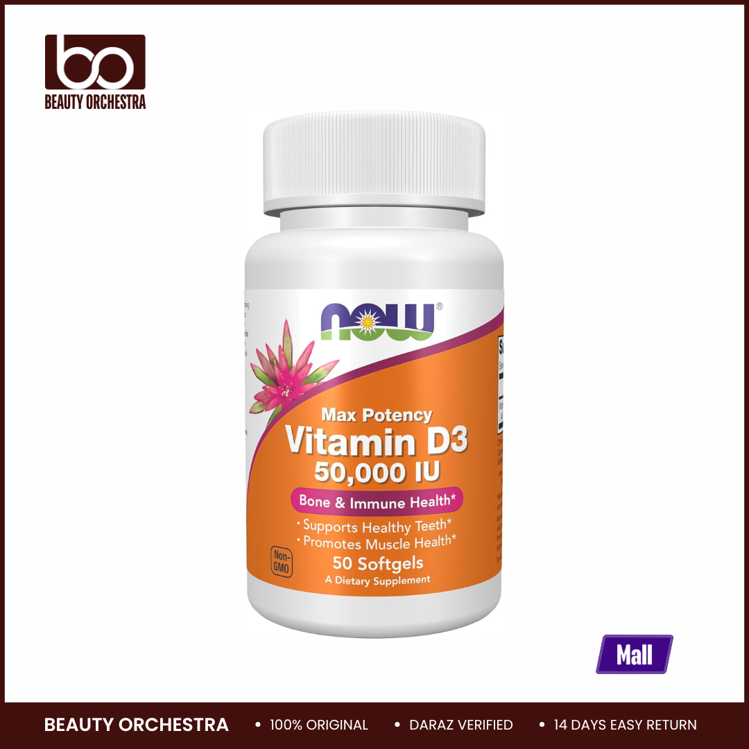Picture of NOW Vitamin D-3 50,000 IU Softgels 50 softgels