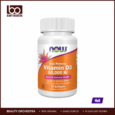 Picture of NOW Vitamin D-3 50,000 IU Softgels 50 softgels