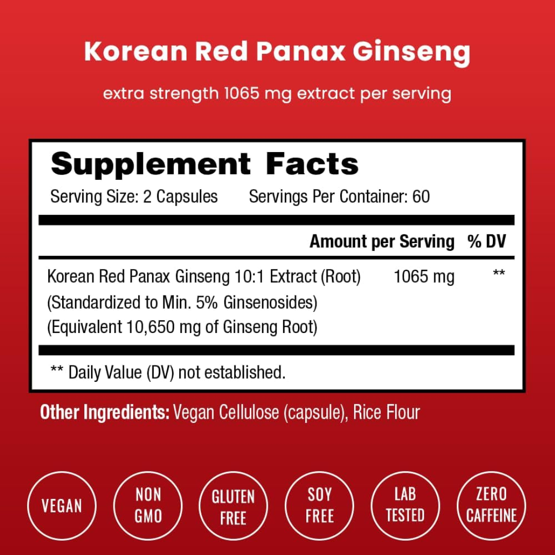 Picture of NutraChamps Korean Red Panax Ginseng - 120 Counts