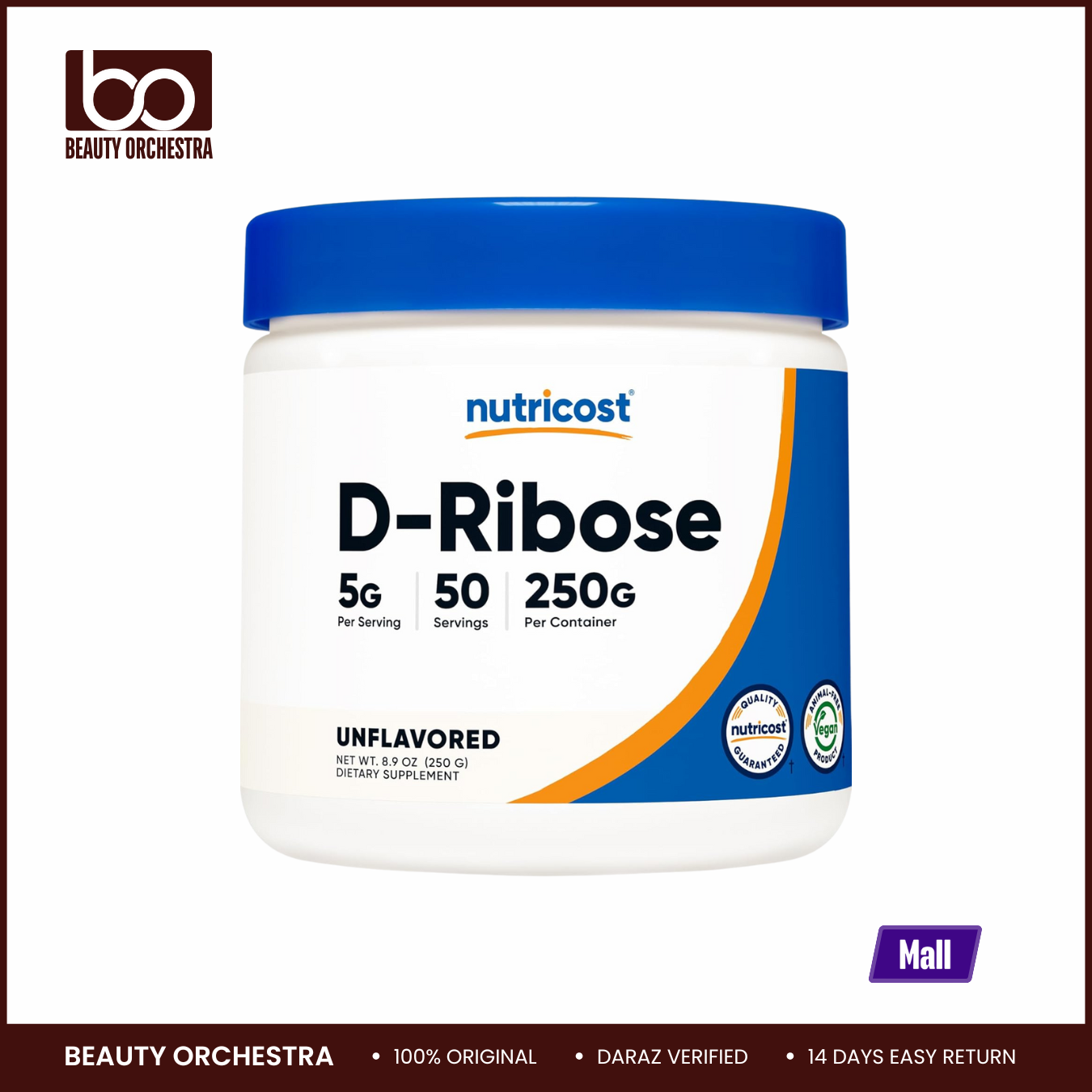 Picture of Nutricost D-Ribose Powder (250 Grams)