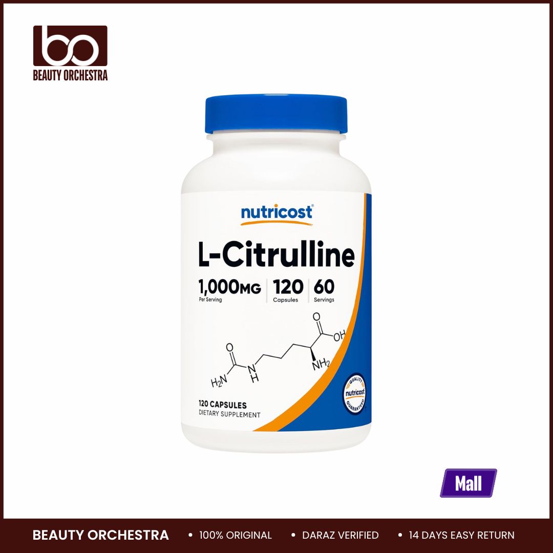 Picture of Nutricost L-Citrulline 1000mg Per Serving 60 Serv 120 Capsules