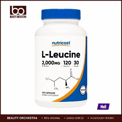 Picture of Nutricost L-Leucine 2,000mg 120 Vegetarian Capsules Non-GMO Gluten Free 30 Servings