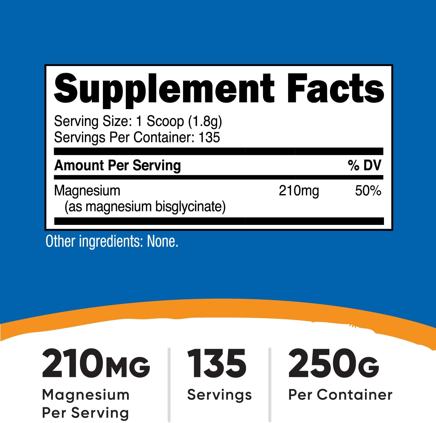 Picture of Nutricost Magnesium Glycinate Powder (250 Grams) (Unflavored)