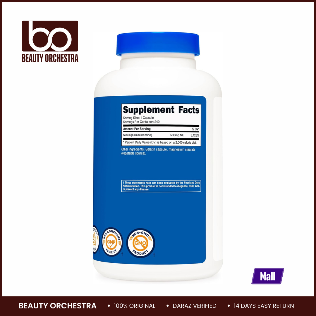 Picture of Nutricost Niacinamide Vitamin B3 500mg - 240 Capsules