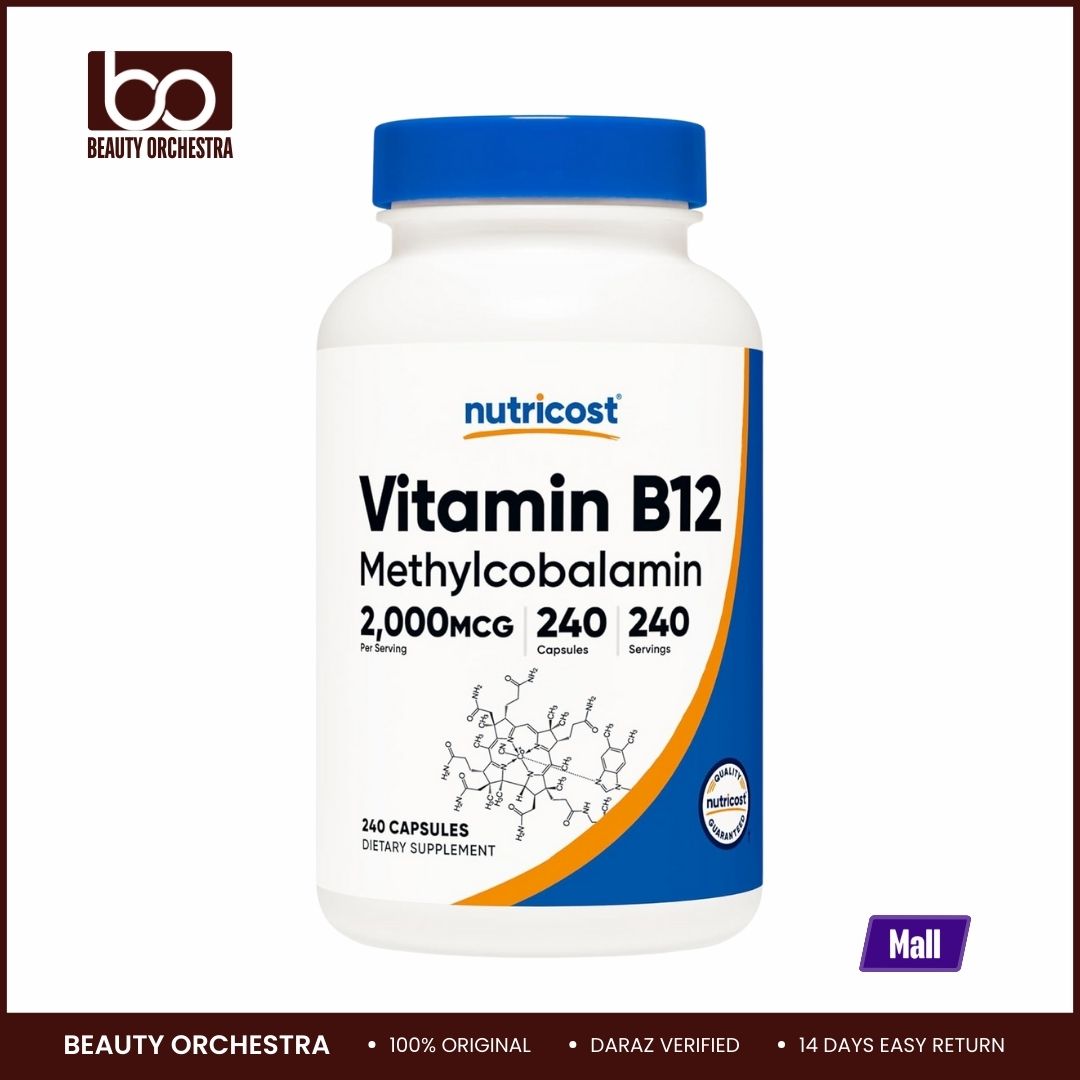 Picture of Nutricost Vitamin B12 (Methylcobalamin) 2000mcg 240 Capsules - Vegetarian Caps Non-GMO Gluten Free B12 Supplement