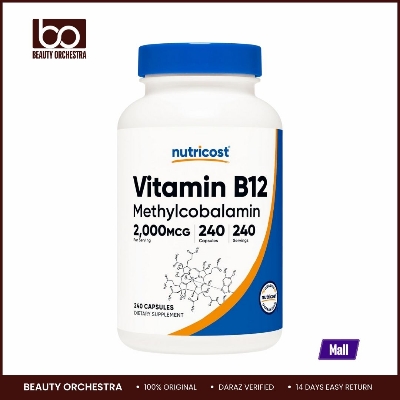 Picture of Nutricost Vitamin B12 (Methylcobalamin) 2000mcg 240 Capsules - Vegetarian Caps Non-GMO Gluten Free B12 Supplement