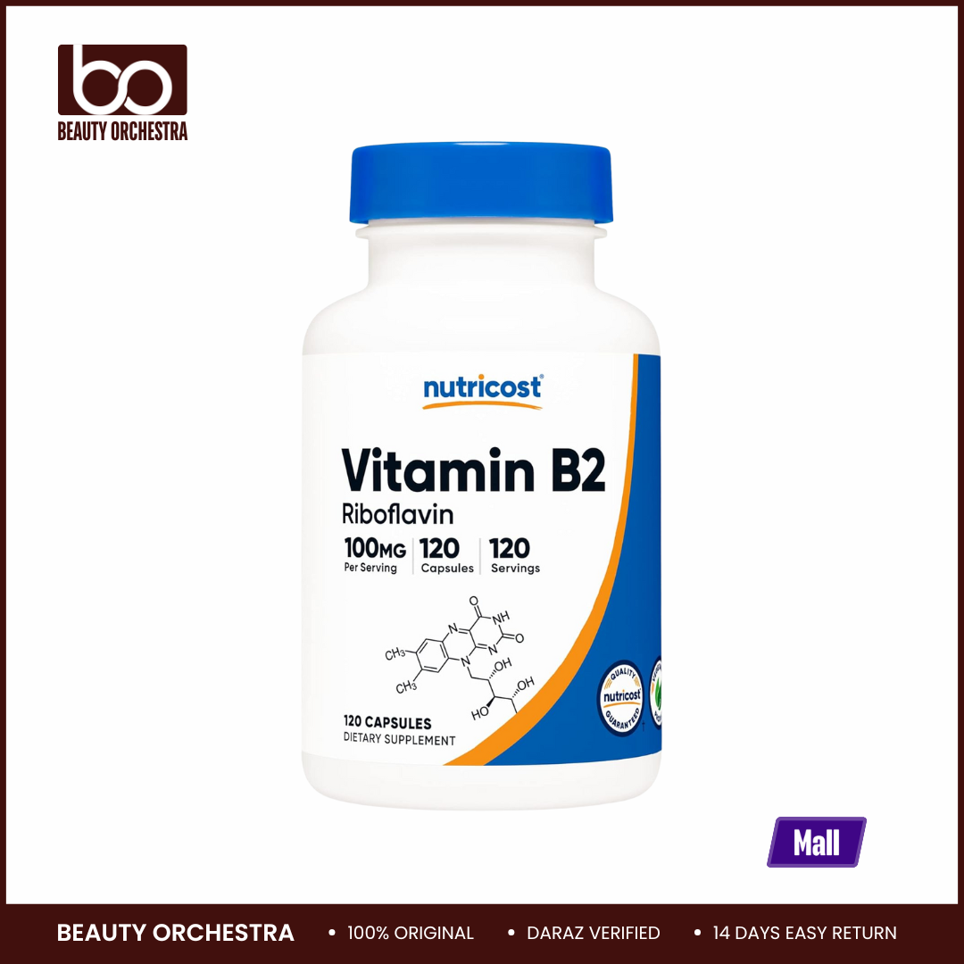 Picture of Nutricost Vitamin B2 (Riboflavin) 100mg 120 Capsules