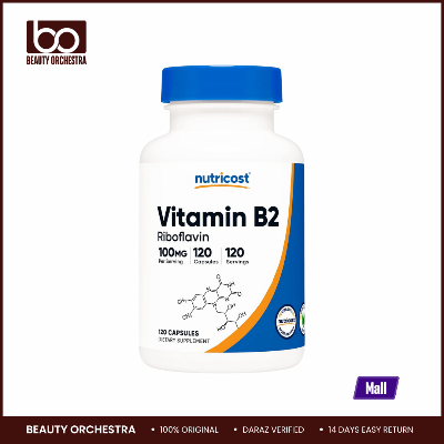 Picture of Nutricost Vitamin B2 (Riboflavin) 100mg 120 Capsules
