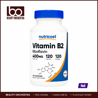 Picture of Nutricost Vitamin B2 Riboflavin 400mg - 120 Capsules