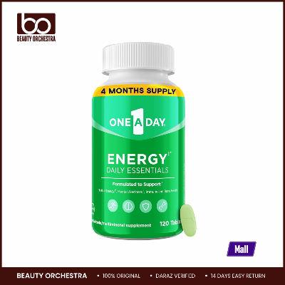 Picture of One A Day Energy Daily Essentials Multivitamin, Energy Supplement to Support Mental Alertness and Immune Health with Vitamins A C, D, E, Zinc and Caffeine 120 Count