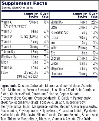 Picture of One A Day Women's Complete Multivitamin - 100 Tablets